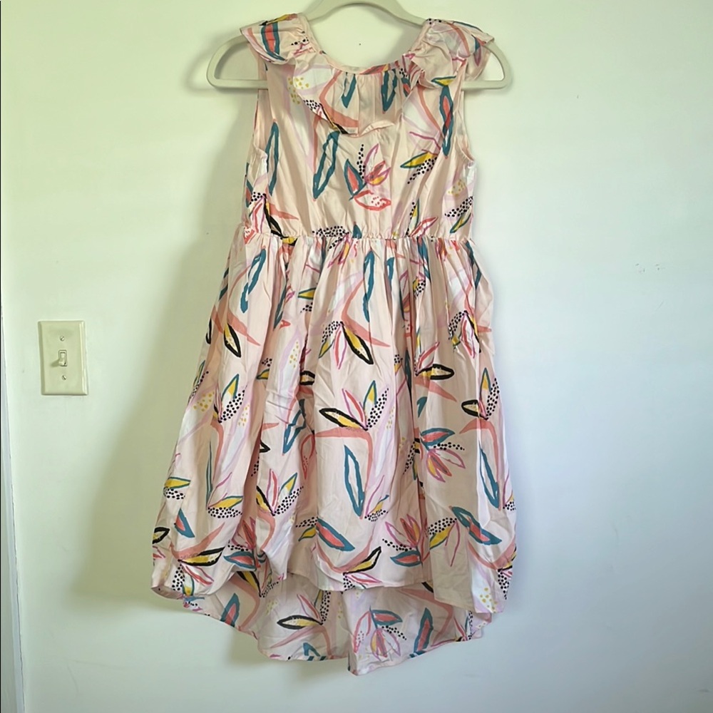 Tea Collection Girl’s Hi-Lo Ruffle Neck Dress